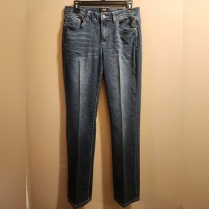 EARL Dark Wash Straight Leg Jeans "Barely Boot"